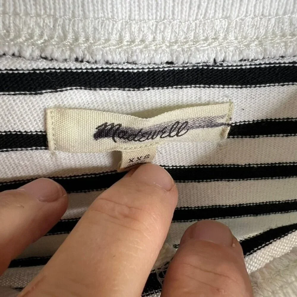 Madewell Womens $52 Long Sleeve Rugby Tee Navy Stripe Size XXS NP832 - Picture 2 of 4